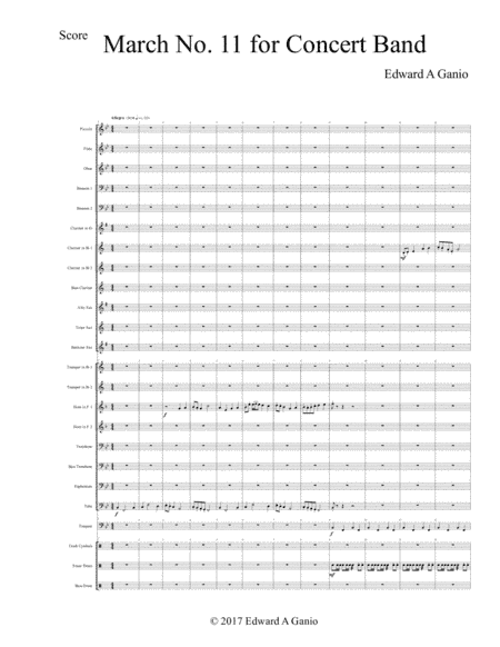 March No. 11 for Concert Band