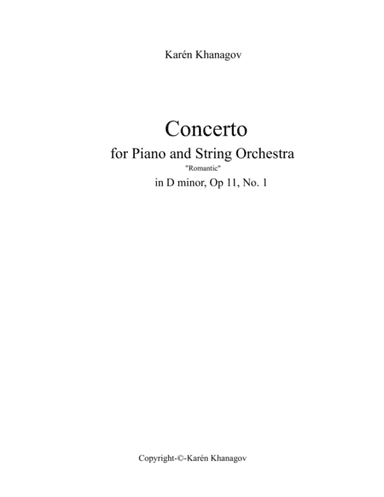 Piano Concerto "Romantic" - I mvt