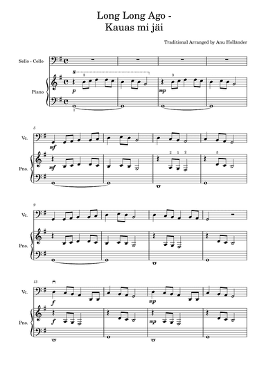 Soittosalkku: Long long ago - Kauas mi jäi (arr. Anu Holländer)