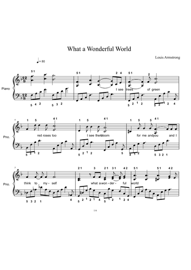 What A Wonderful World (arr. Louis Armstrong)