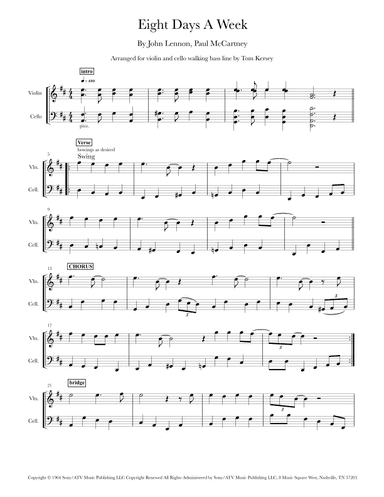 Eight Days A Week (arr. Tom Kersey)