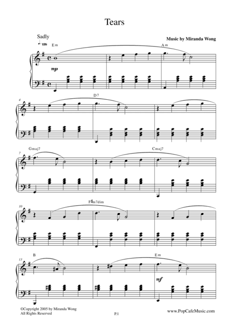 Tears - Touching Piano Music by Miranda Wong