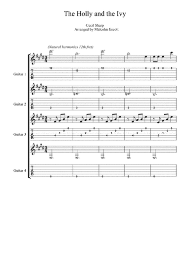 The Holly and the Ivy (arr. Malcolm Escott)