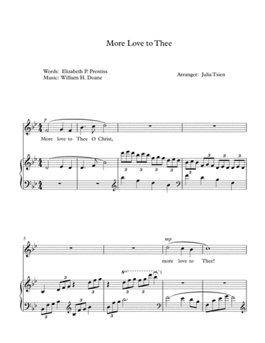 More Love to Thee, tenor and piano (arr. julia tsien)