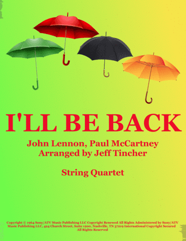 I'll Be Back (arr. Jeff Tincher)