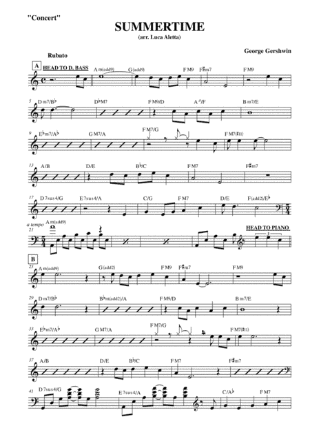 Summertime (arr. Luca Aletta)