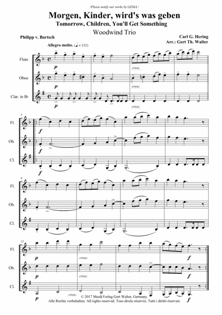 Tomorrow, Children, You'll Get Something (arr. Gert Th. Walter)