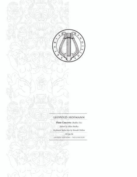 Flute Concerto in D major (Badley D3, Study Edition) (arr. Artaria Editions)