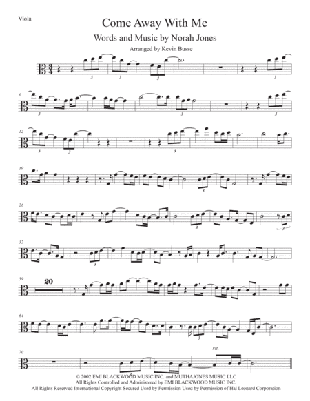 Come Away With Me (arr. Kevin Busse)