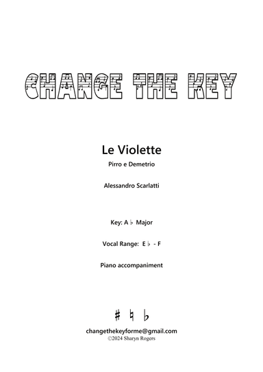 Le Violette - Ab Major (arr. Sharyn Rogers)