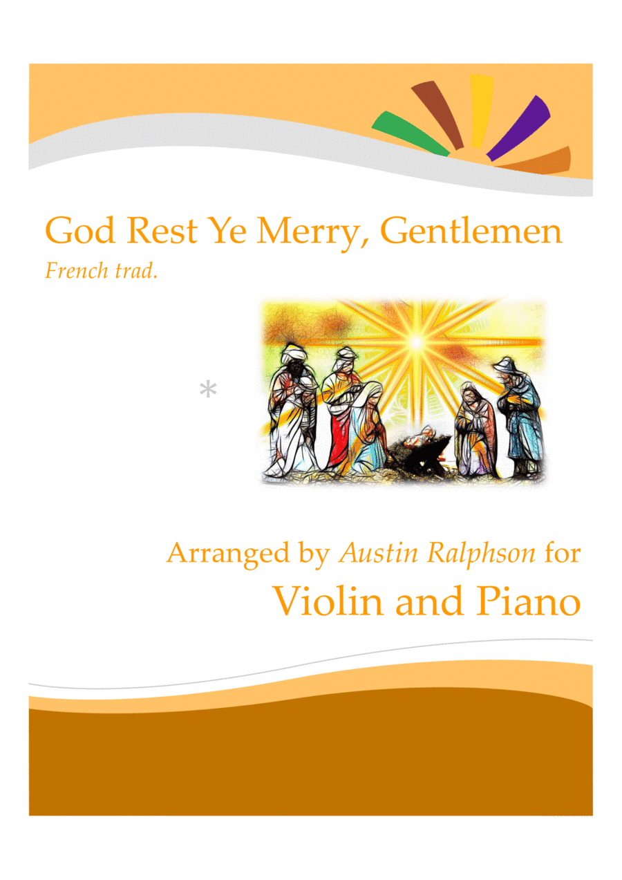 God Rest Ye Merry Gentlemen for violin solo - with FREE BACKING TRACK and piano play along (arr. Austin Ralphson)