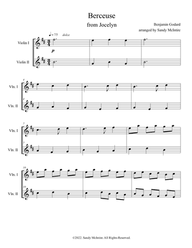 Berceuse (Angels Guard Thee) (arr. Sandy McIntire)