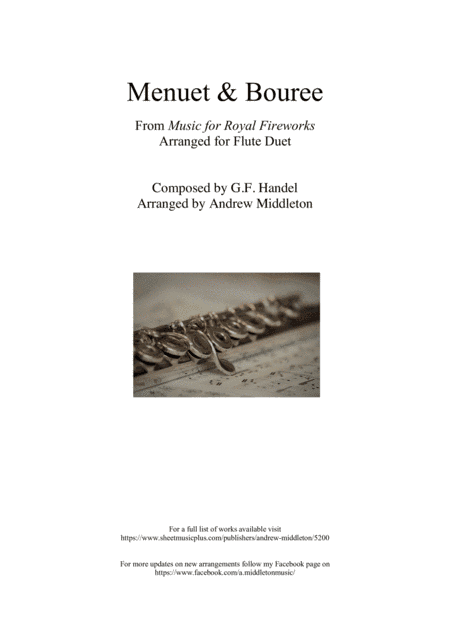 Menuet & Bouree arranged for Flute Duet (arr. Andrew Middleton)