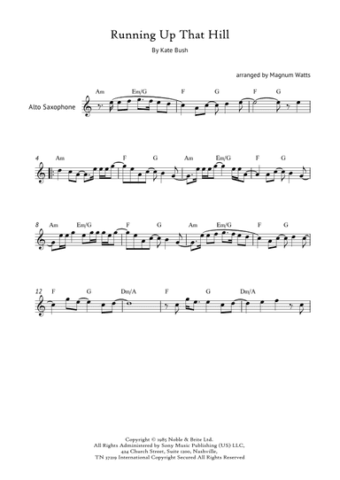 Running Up That Hill (arr. Magnum Watts)