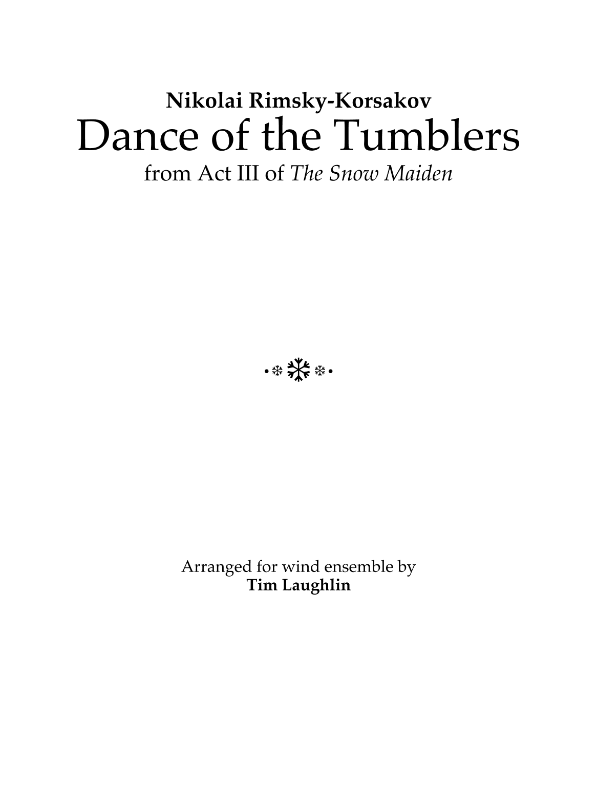 Dance of the Tumblers (Band) (arr. Tim Laughlin)
