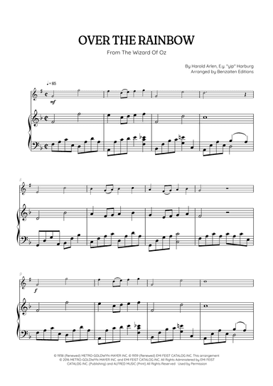 Over The Rainbow (arr. Benzaiten Editions)