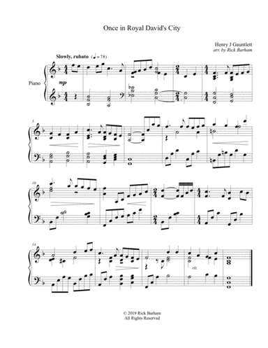 Once In Royal David's City (arr. Rick Barham)