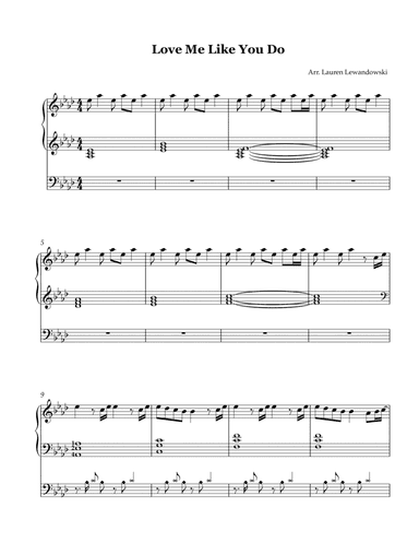 Love Me Like You Do (arr. Lauren Lewandowski)