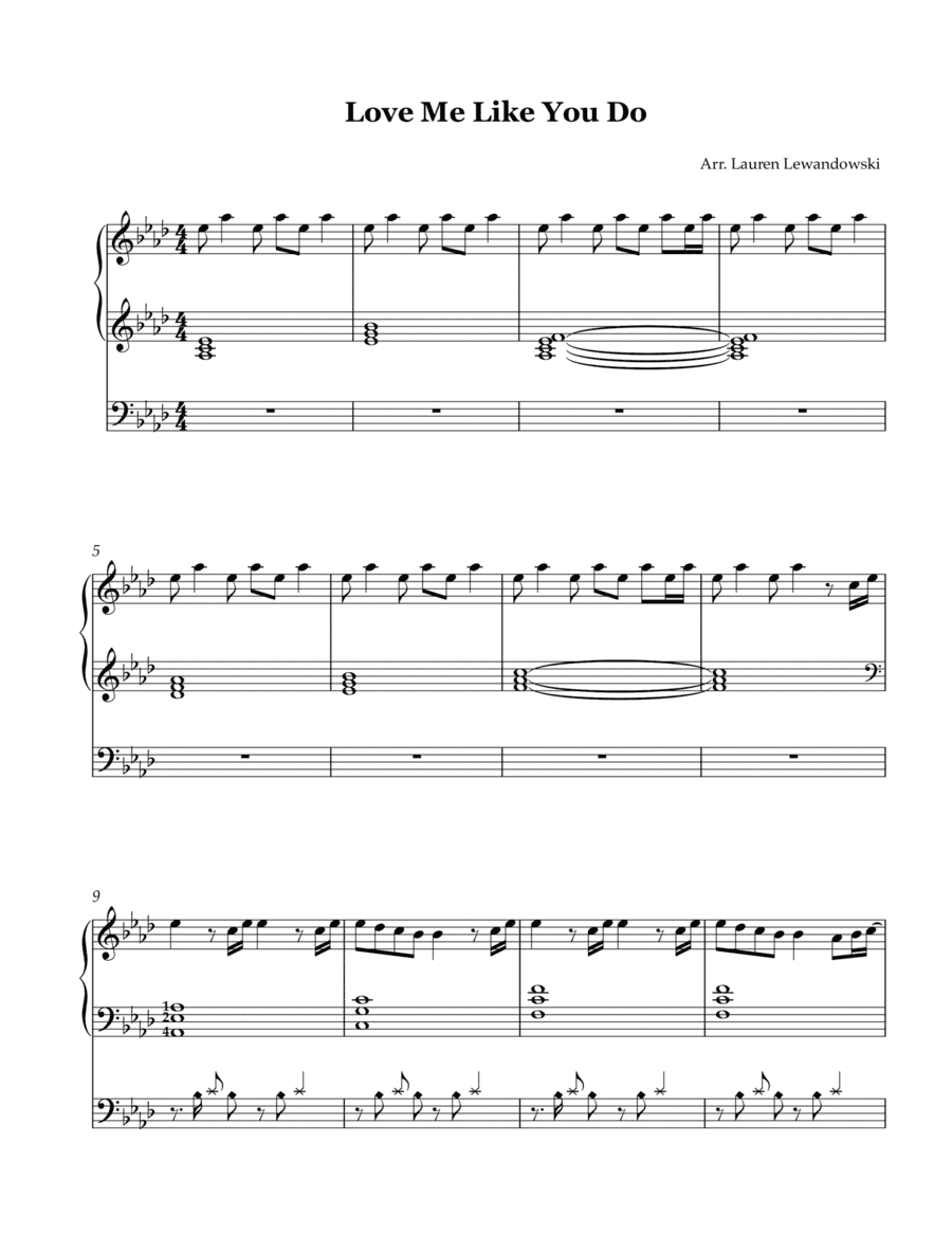 Love Me Like You Do (arr. Lauren Lewandowski)