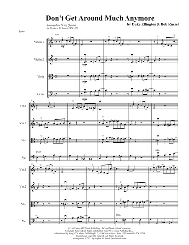Don't Get Around Much Anymore (arr. Stephen W. Burch (ASCAP))