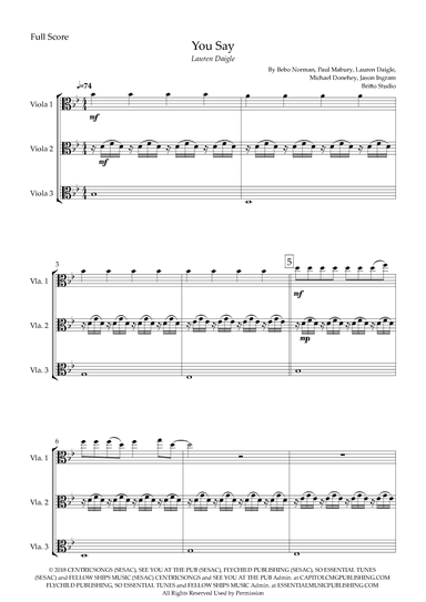 You Say (arr. Fabio Britto)