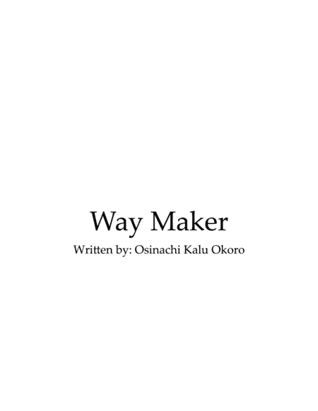 Way Maker (arr. mcbleke)