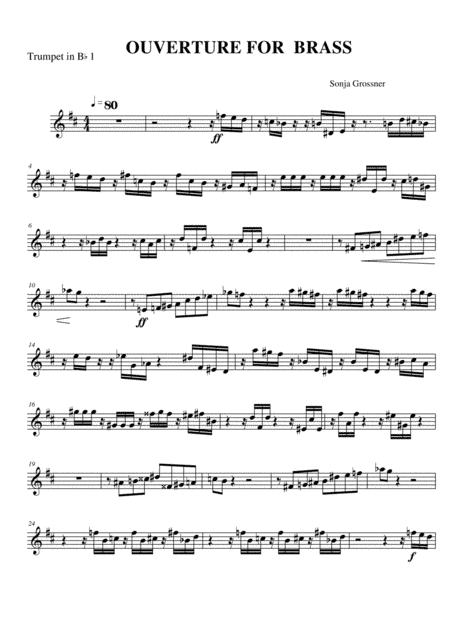 ouverture for brass,trumpet 1 part