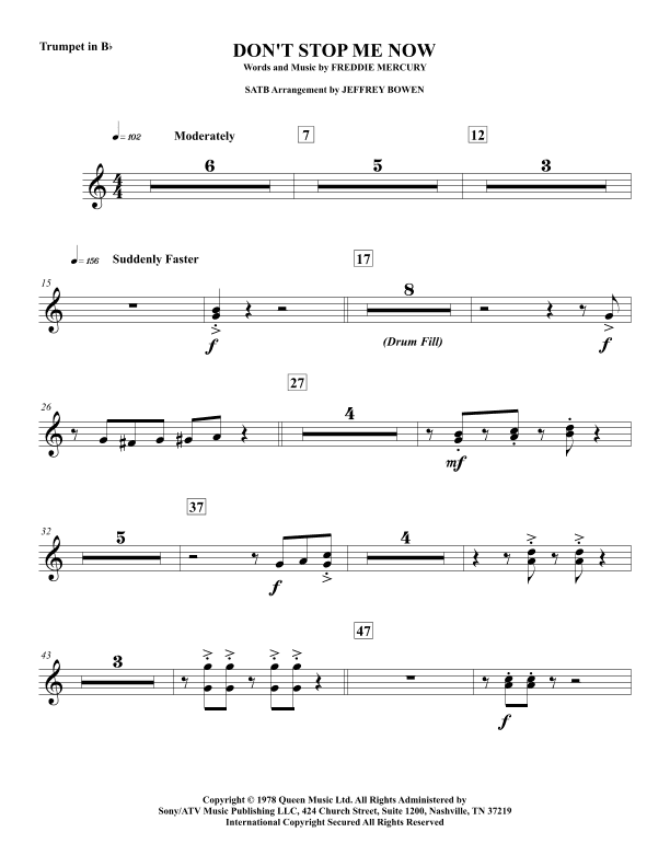 Don't Stop Me Now (arr. Jeffrey Bowen)