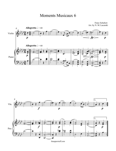 Moments Musicaux 6 (arr. Nick Lacanski)