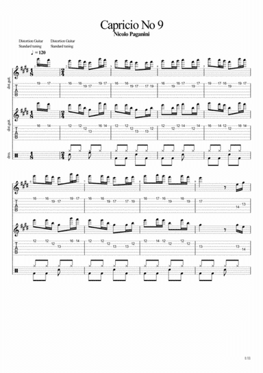 Capricio No 9 Full score (arr. John Hurford)
