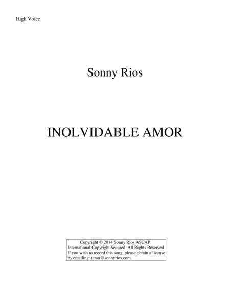 INOLVIDABLE AMOR