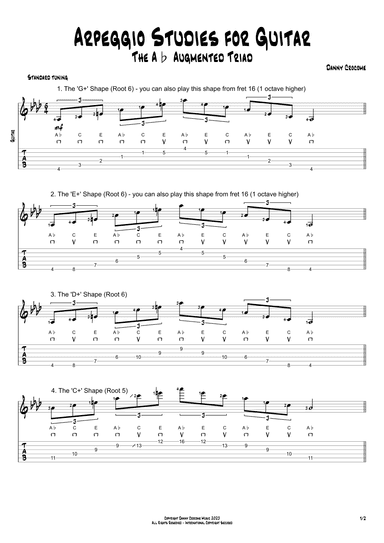 Arpeggio Studies for Guitar - The Ab Augmented Triad