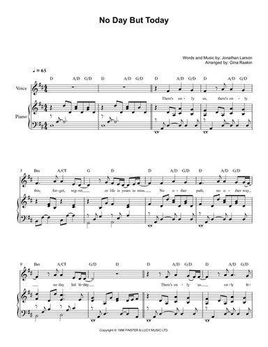 No Day But Today (arr. Gina Raakin)