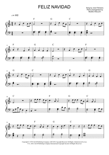 Feliz Navidad (arr. Music-holley)