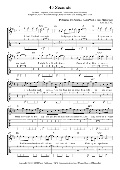 Fourfiveseconds (arr. Arr. Ed.CAL)