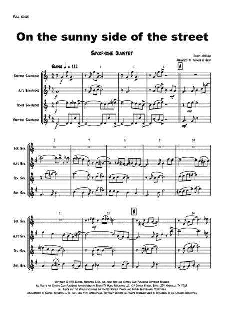 On The Sunny Side Of The Street (arr. Thomas H. Graf)