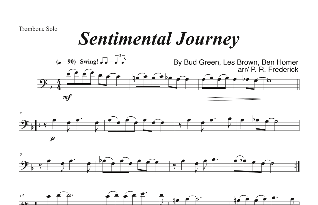 Sentimental Journey (arr. P. R. Frederick)