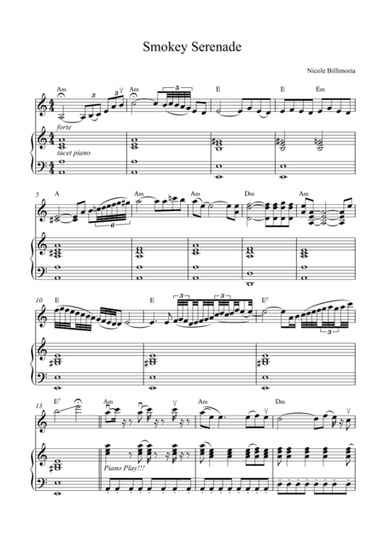 Smokey Serenade - Violin Solo with Piano Accompaniment