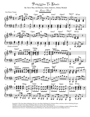 Permission To Dance (arr. James Ursel)