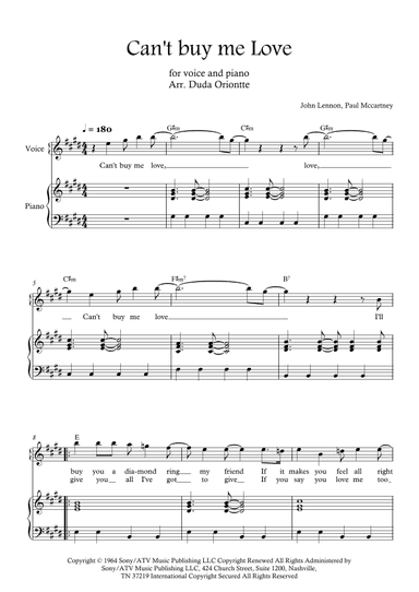 Can't Buy Me Love (arr. Duda Oriontte)