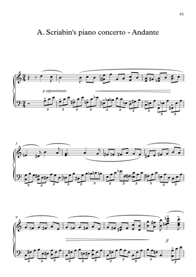 A. Scriabin piano concerto themes (arr. Dimitris Stamatelatos)