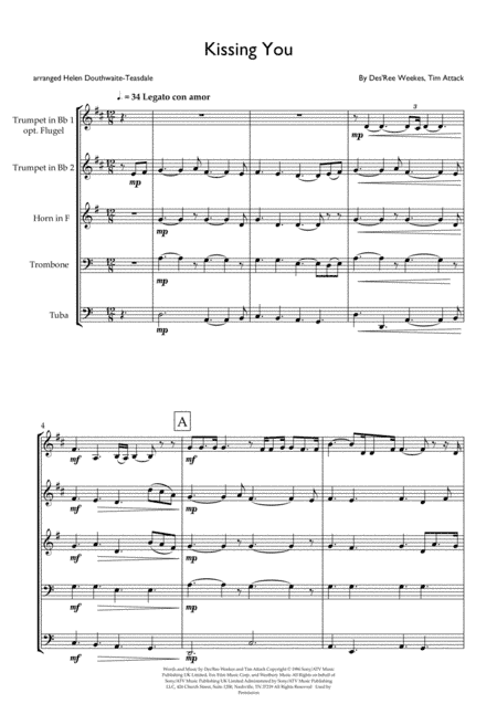 Kissing You (arr. Helen Douthwaite-Teasdale)