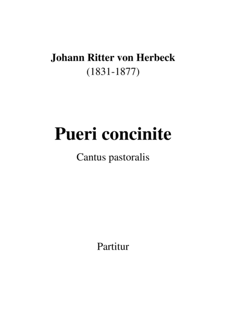 Pueri concinite (arr. mr tht)