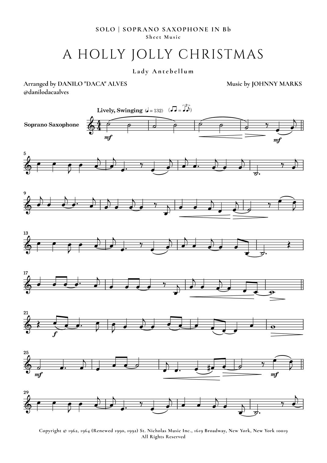 A Holly Jolly Christmas (arr. Danilo “Daca” Alves)