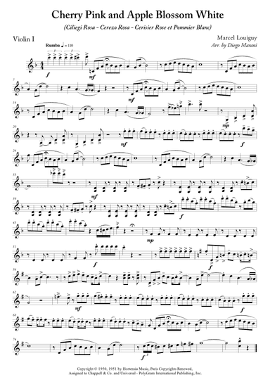 Cherry Pink And Apple Blossom White (arr. Diego Marani)