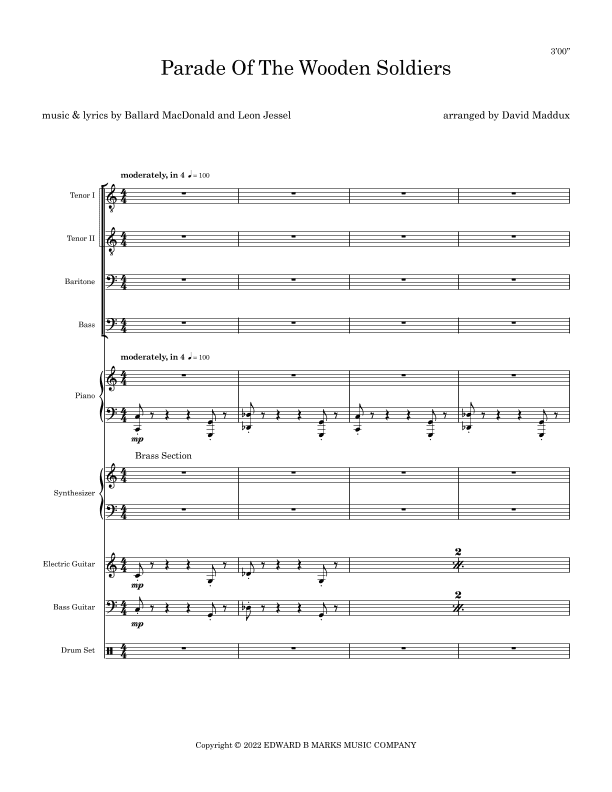 Parade Of The Wooden Soldiers (arr. David Maddux)