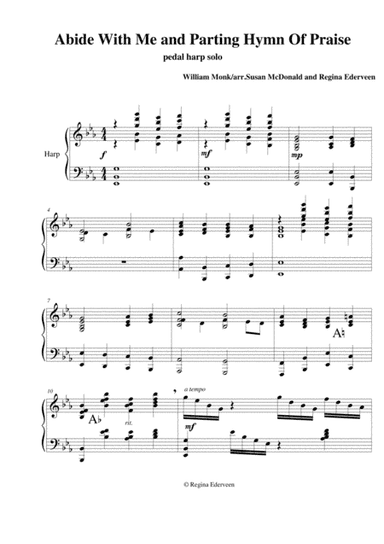 Abide With Me and Parting Hymn Of Praise - pedal harp solo
