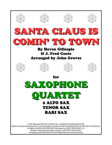 Santa Claus Is Comin' To Town (arr. John Groves)