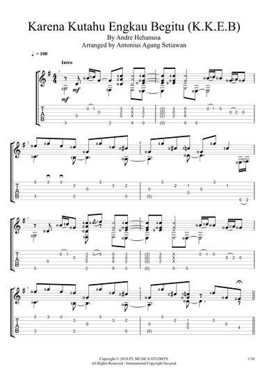 Karena Kutahu Engkau Begitu (kkeb) (arr. Antonius Agung Setiawan)