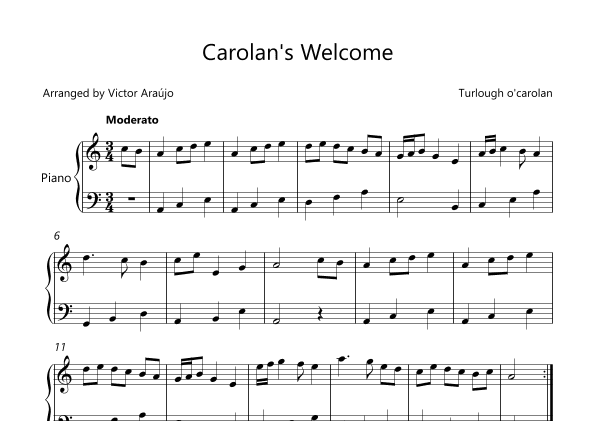 Carolan's Welcome (arr. Victor Araújo)